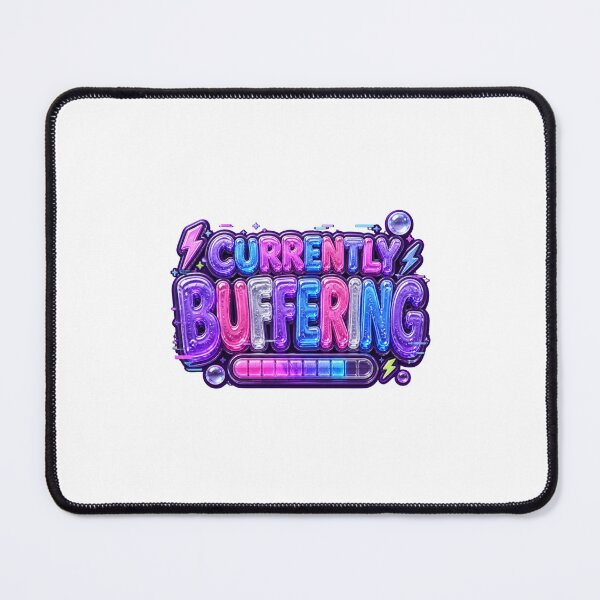 Item preview, Currently Buffering Funny Tech Sticker | Y2K Gummy Typography | Gamer & Programmer Humor designed and sold by DonnaByPT.