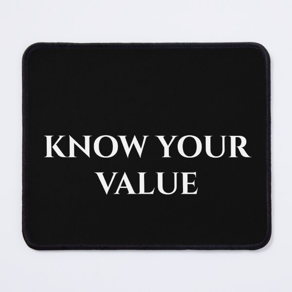 Item preview, Know Your Value | Minimalist Motivational Typography Quote designed and sold by MagicArtzz.