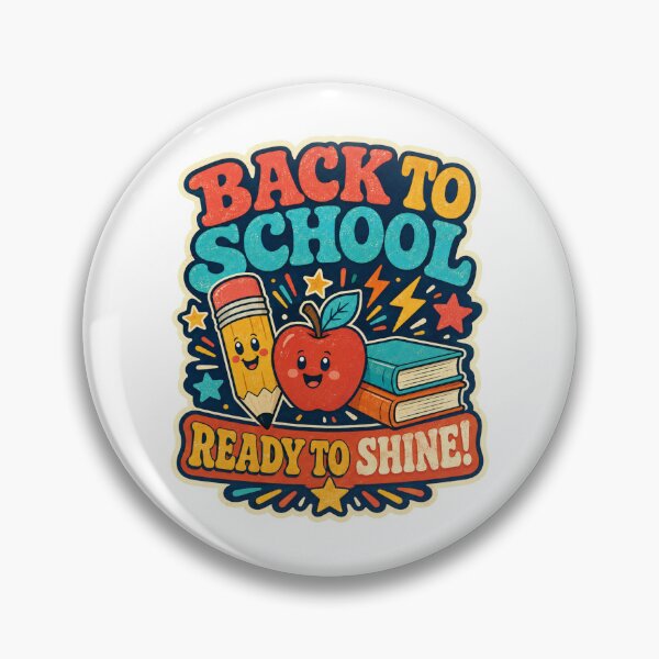 Item preview, Back to School Ready to Shine – Cute Retro School Design designed and sold by NinaCreator.
