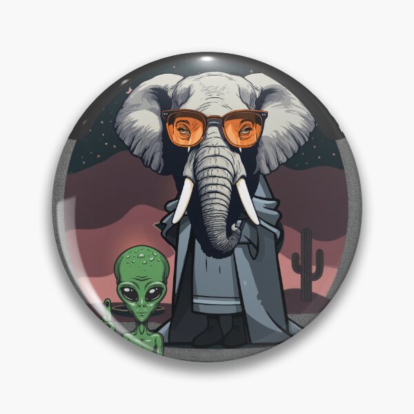 Item preview, See You Space Cowboy - Cool Elephant & Alien designed and sold by aliyeus.