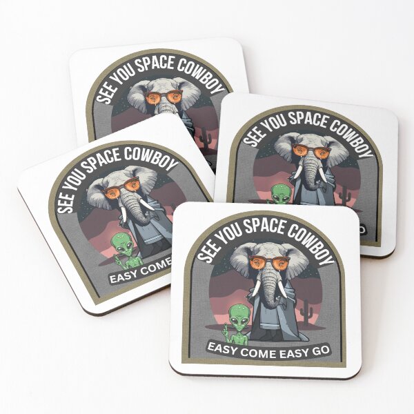 Item preview, See You Space Cowboy - Cool Elephant & Alien designed and sold by aliyeus.