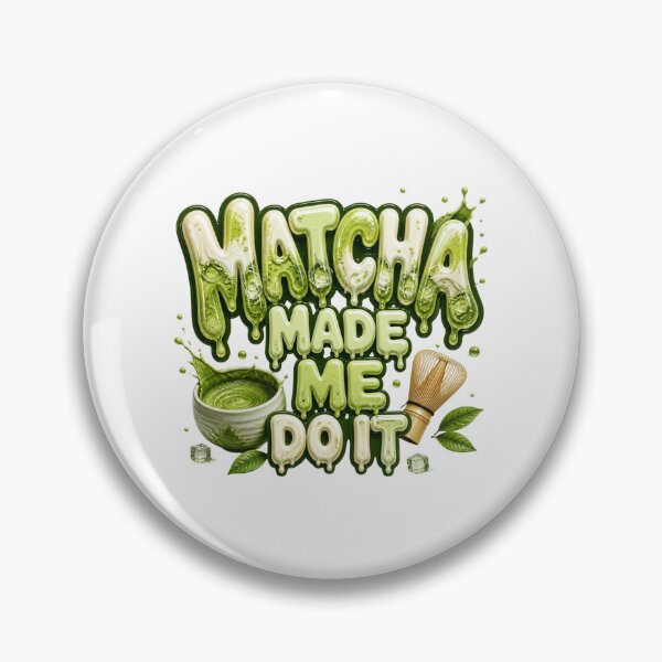 Item preview, Matcha Made Me Do It Sticker | Cute Matcha Lover Typography | Kawaii Café Aesthetic designed and sold by DonnaByPT.