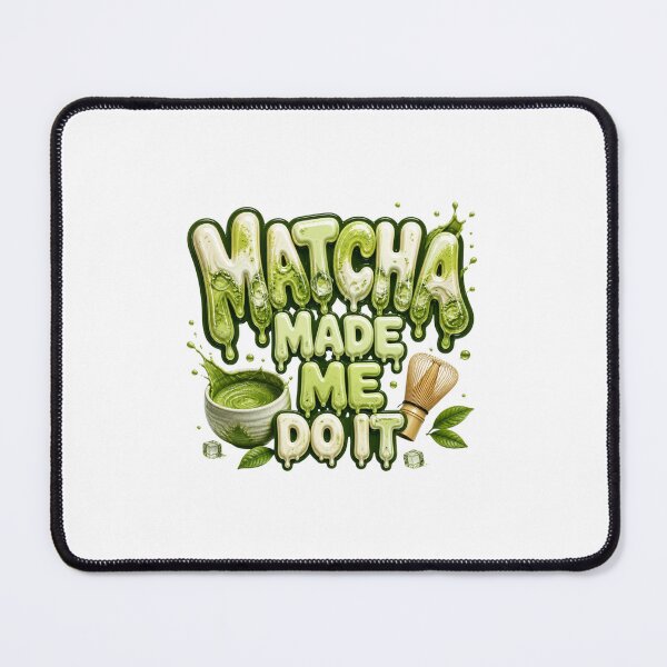 Item preview, Matcha Made Me Do It Sticker | Cute Matcha Lover Typography | Kawaii Café Aesthetic designed and sold by DonnaByPT.