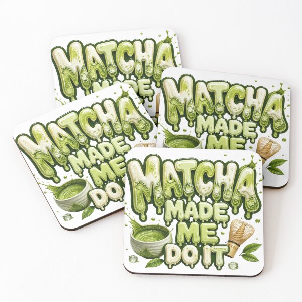 Item preview, Matcha Made Me Do It Sticker | Cute Matcha Lover Typography | Kawaii Café Aesthetic designed and sold by DonnaByPT.