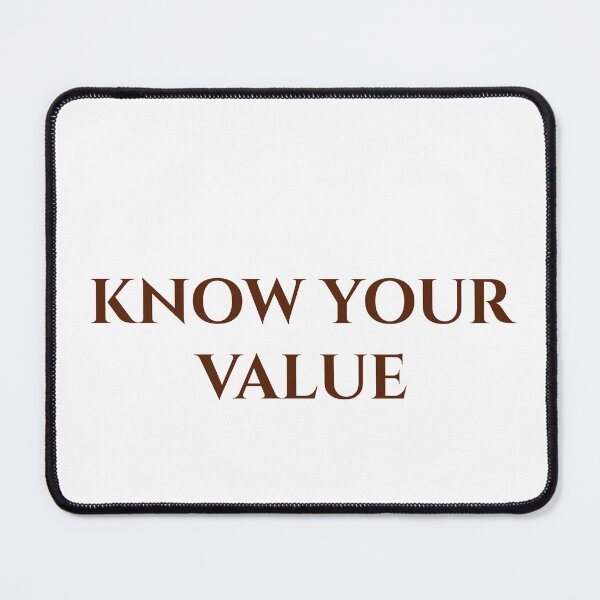 Item preview, Know Your Value | Minimalist Motivational Typography Quote designed and sold by MagicArtzz.