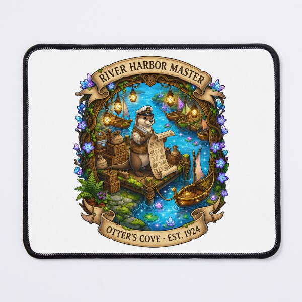 Item preview, River Harbor Master | Otter Cove Dockmaster | Enchanted Fantasy Harbor | Cozy Woodland Waterfront | Storybook River Port | Magical Otter Village designed and sold by MrDev.