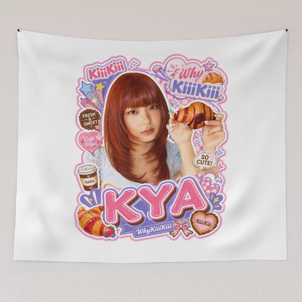 Item preview, KiiiKiii Kya Croissant Sticker Lovely Merch designed and sold by Valereekmerch.