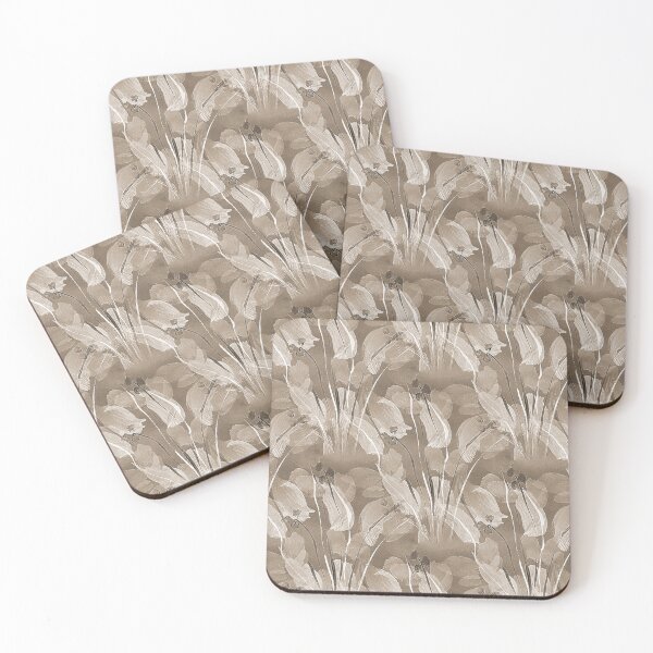 Item preview, Spring Monochromatic Garden Flowers in Brown designed and sold by Artistestella.