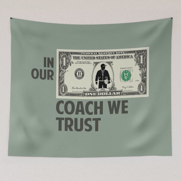 Item preview, In Our Coach We Trust — Funny Dollar Bill Sports Parody Shirt | Soccer Fan Gift, Game Day Tee designed and sold by ArtofDari.