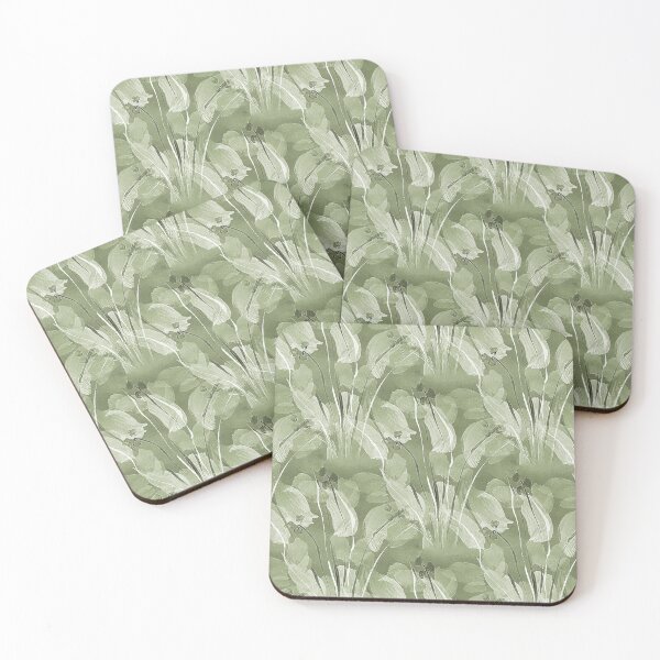Item preview, Spring Monochromatic Garden Flowers in Green designed and sold by Artistestella.