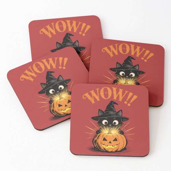 Item preview, Halloween Black Cat and Jack O'Lantern designed and sold by KiraChie.