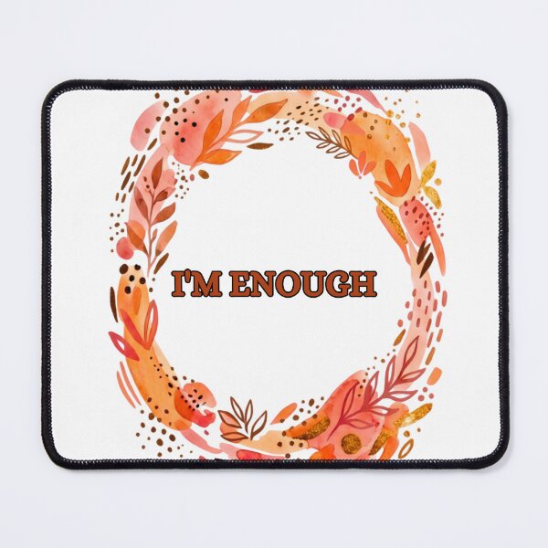 Item preview, I'm Enough - Boho Watercolor Floral Wreath Self Love Affirmation Terracotta Botanical designed and sold by laughingshirts.