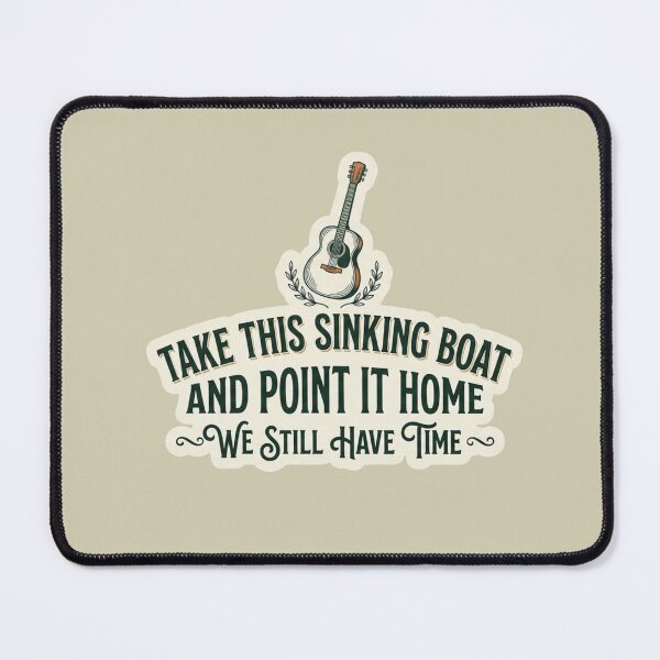 Item preview, Take This Sinking Boat Music Quote Vintage Typography designed and sold by Amituniqdesign .