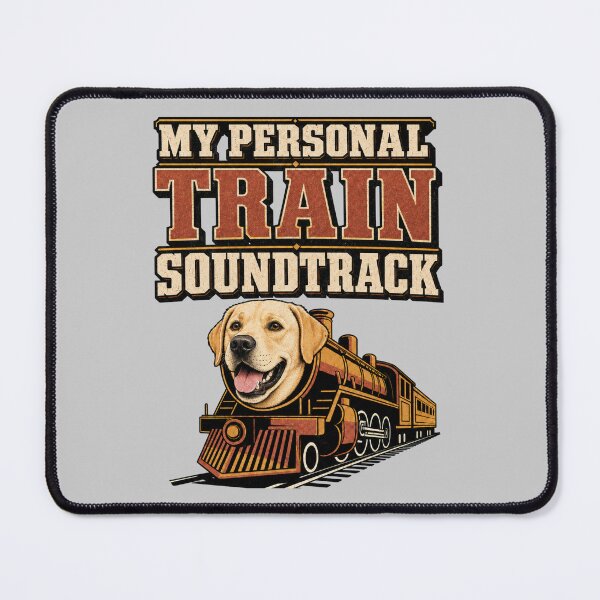 Item preview, My Personal Train Soundtrack – Funny Labrador Retriever Locomotive designed and sold by PixelBlob.