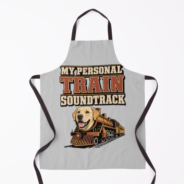 Item preview, My Personal Train Soundtrack – Funny Labrador Retriever Locomotive designed and sold by PixelBlob.