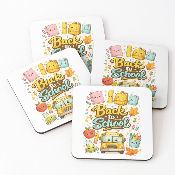 Item preview, Back to School | Cute Kawaii School Supplies | Happy School Bus | Teacher & Student POD Design designed and sold by TheAllInStore.