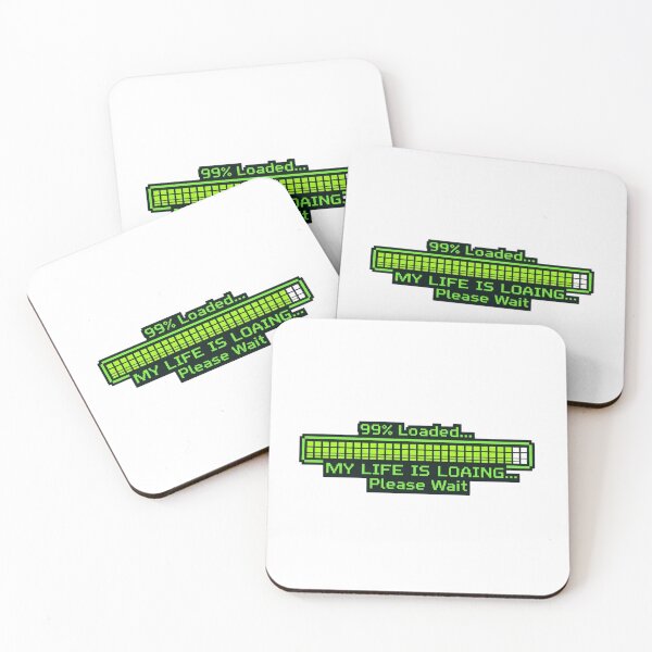 Item preview, My Life Is Loading Funny Retro Gamer Geek Typography designed and sold by Amituniqdesign .