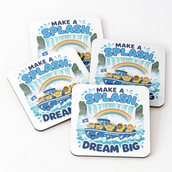 Item preview, Niagara Falls Make a Splash Dream Big – Playful Cartoon Boat at the Falls – Adventure Art designed and sold by bobscraze.