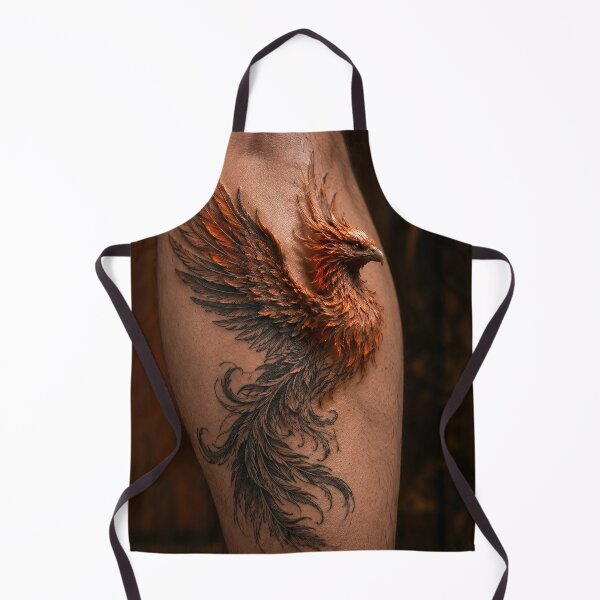 Item preview, Phoenix Wing Tattoo On Calf designed and sold by Diego Re.