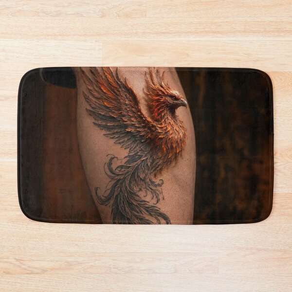 Item preview, Phoenix Wing Tattoo On Calf designed and sold by Diego Re.