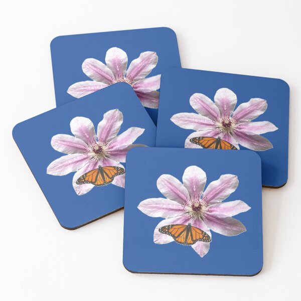 Item preview, A monarch butterfly (Danaus plexippus) perched on a pink flower. designed and sold by annasofia.