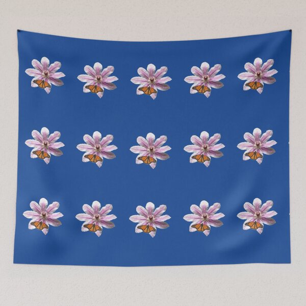 Item preview, A monarch butterfly (Danaus plexippus) perched on a pink flower. designed and sold by annasofia.