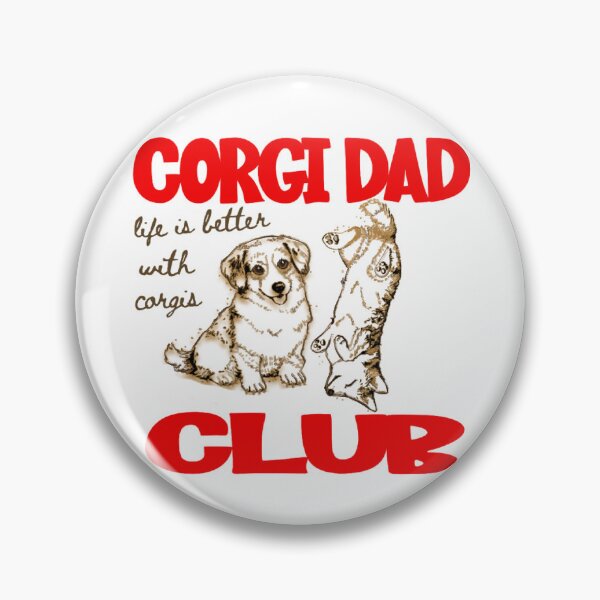 Artikelvorschau, Corgi Dad Club Liebhaber Pinselstrich-Malerei-Design entworfen und verkauft von DivineHaven.