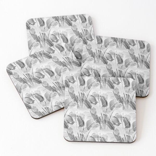 Item preview, Spring Monochromatic Garden Flowers in Gray designed and sold by Artistestella.