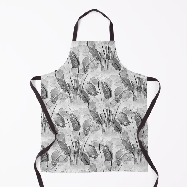 Item preview, Spring Monochromatic Garden Flowers in Gray designed and sold by Artistestella.