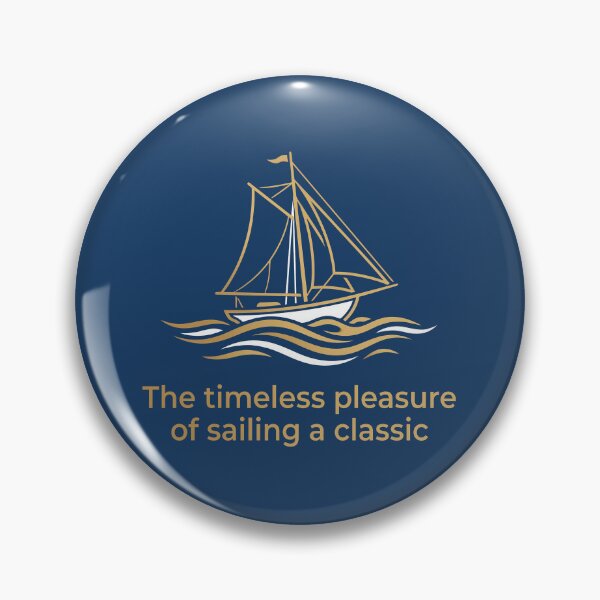 Item preview, Classic Sailing Boat Nautical Line Art The Timeless Pleasure Quote designed and sold by KiwiRider.