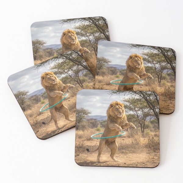 Item preview, Lion Gives His New Hula Hoop a Try designed and sold by Tridentulus.