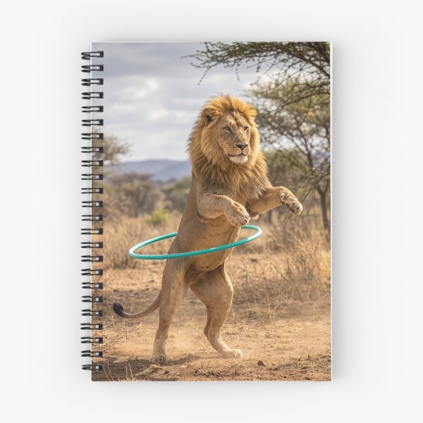 Item preview, Lion Gives His New Hula Hoop a Try designed and sold by Tridentulus.