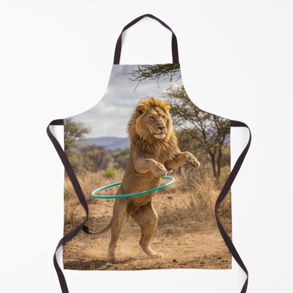 Item preview, Lion Gives His New Hula Hoop a Try designed and sold by Tridentulus.