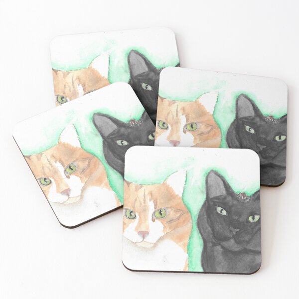 Item preview, Orange cat, black cat, and jumping spider designed and sold by SienasArtStore.