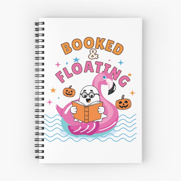 Item preview, Booked & Floating | Cute Ghost Reading on Flamingo Float | Halloween Book Lover designed and sold by jananinaveen.
