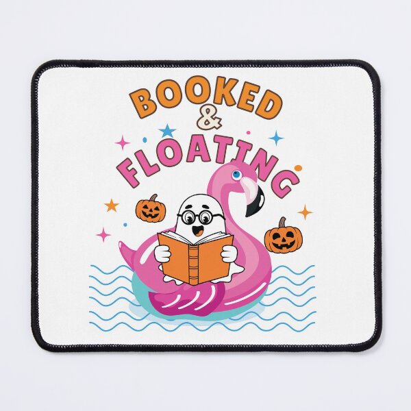 Item preview, Booked & Floating | Cute Ghost Reading on Flamingo Float | Halloween Book Lover designed and sold by jananinaveen.