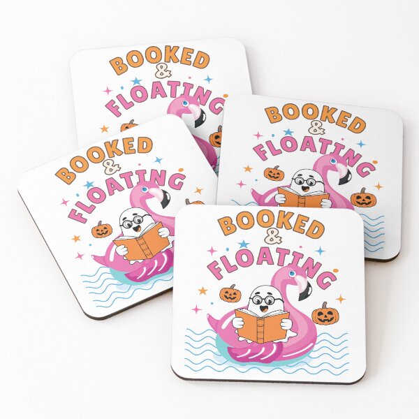 Item preview, Booked & Floating | Cute Ghost Reading on Flamingo Float | Halloween Book Lover designed and sold by jananinaveen.