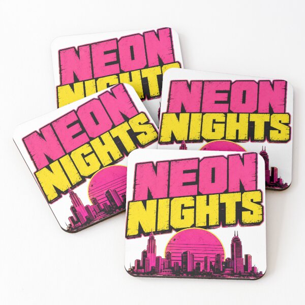 Item preview, Neon Nights - Retro 80s Synthwave Skyline designed and sold by Wear-X.