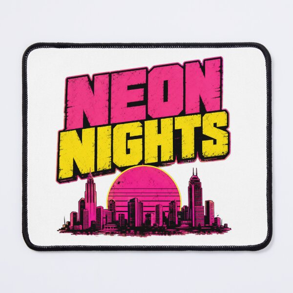 Item preview, Neon Nights - Retro 80s Synthwave Skyline designed and sold by Wear-X.