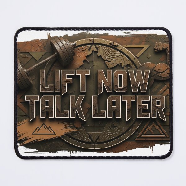 Item preview, Chic Red LIFT NOW TALK LATER Artistic Motif designed and sold by dazzlemakers.