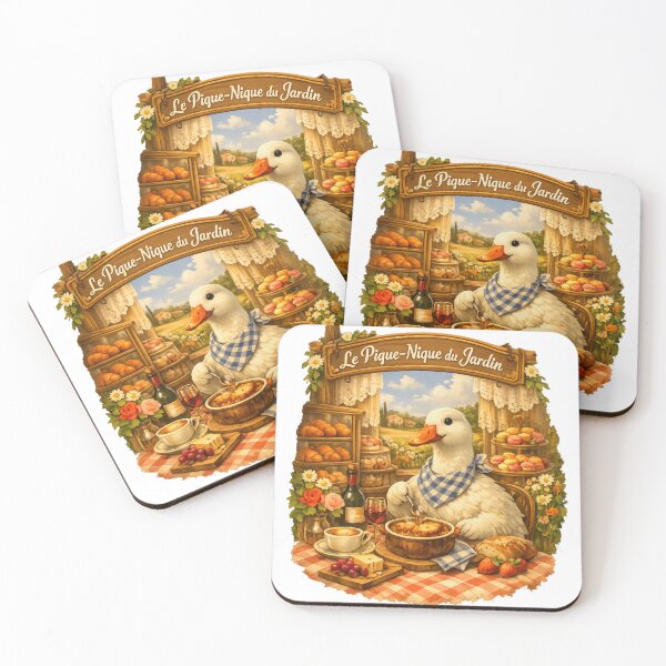 Item preview, Le Pique‑Nique du Jardin – French Countryside Picnic Animal with Onion Soup Illustration designed and sold by Shadowframe Studios.