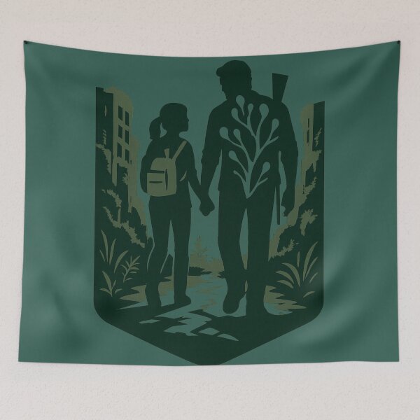 Artikelvorschau, Minimalistische Silhouette aus The Last of Us | Postapokalyptische Kunst entworfen und verkauft von AndGarciart.