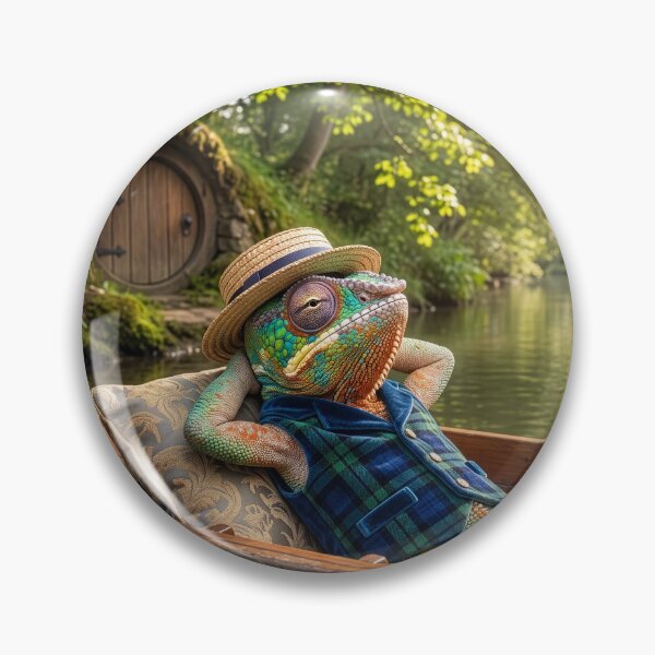 Item preview, Colorful Chameleon Drifting and Daydreaming on the River designed and sold by Tridentulus.
