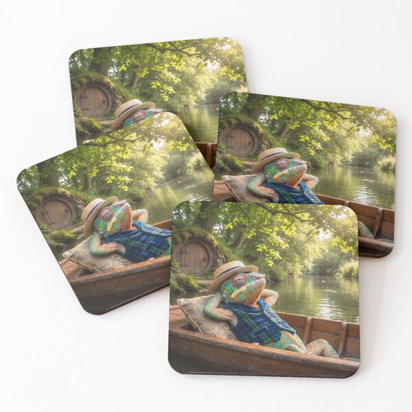 Item preview, Colorful Chameleon Drifting and Daydreaming on the River designed and sold by Tridentulus.