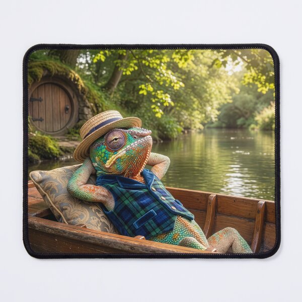 Item preview, Colorful Chameleon Drifting and Daydreaming on the River designed and sold by Tridentulus.