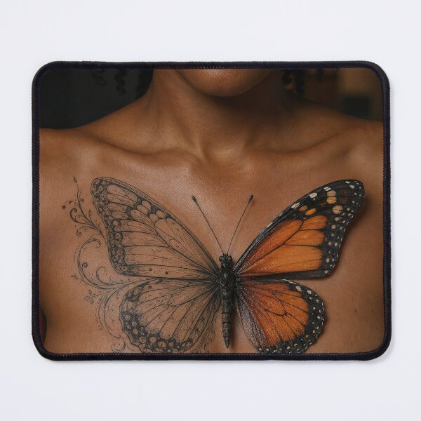 Item preview, Monarch Butterfly Chest Tattoo Art designed and sold by Diego Re.