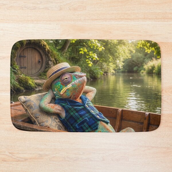 Item preview, Colorful Chameleon Drifting and Daydreaming on the River designed and sold by Tridentulus.