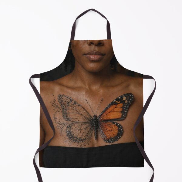 Item preview, Monarch Butterfly Chest Tattoo Art designed and sold by Diego Re.