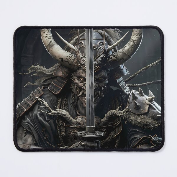 Item preview, Dark Samurai Warrior Horned Helmet Temple designed and sold by GalleryBrisArt.