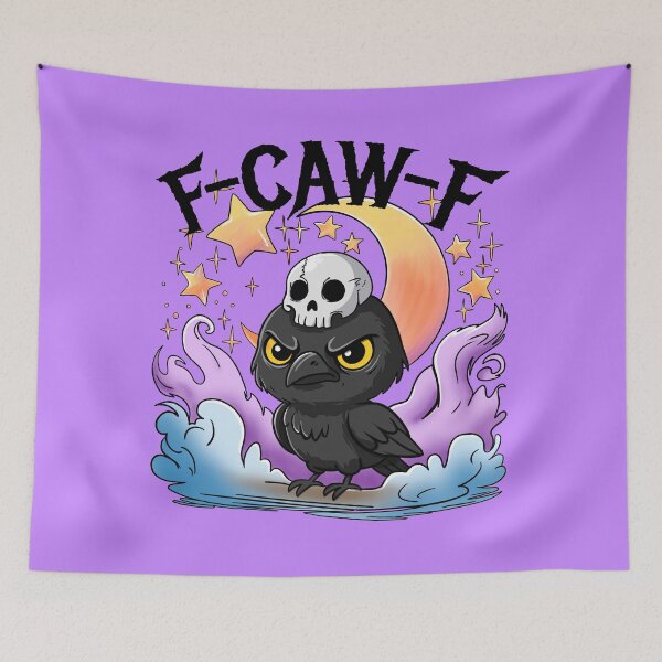 Item preview, F-CAW-F Raven – Funny Halloween Crow Pun designed and sold by Chelsealuv Krigbaum.